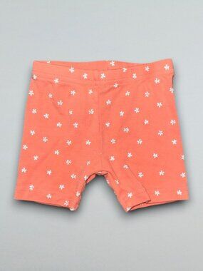 Coral Floral Pajama Shorts 12M Elastic Waist Baby Girl Sleepwear Bottoms